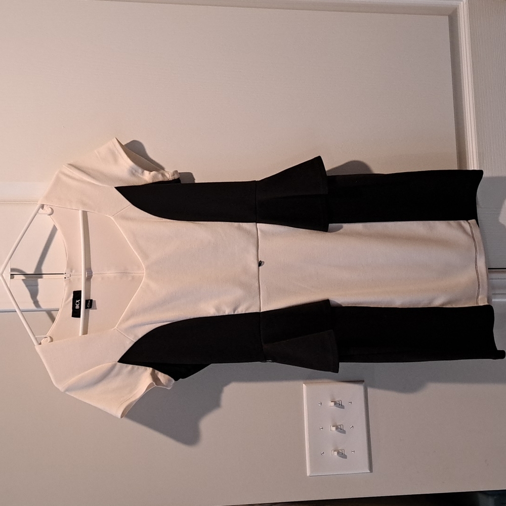 BCX black and cream dress